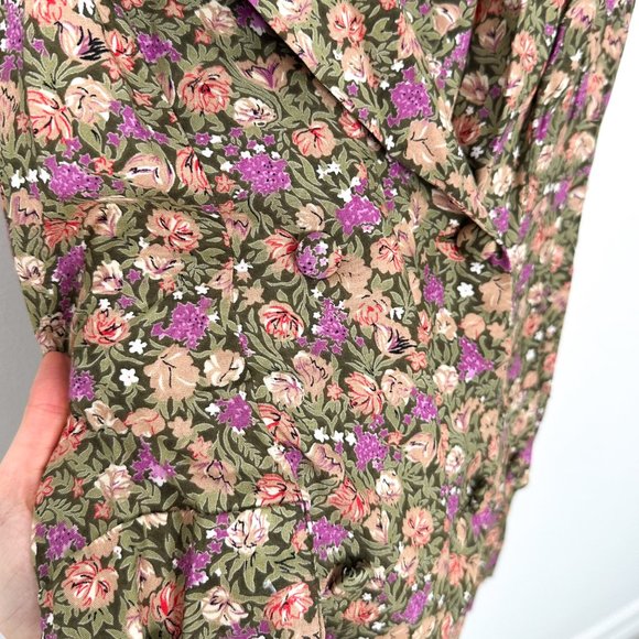 Jamie Brooke Wide-Leg Floral Print Vest Jumpsuit Vintage 90s Women’s Size M - Picture 6 of 16